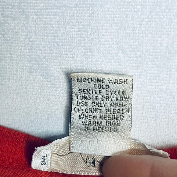 Kenar Orange V-Neck Long Sleeve Shirt XL - Picture 5 of 5